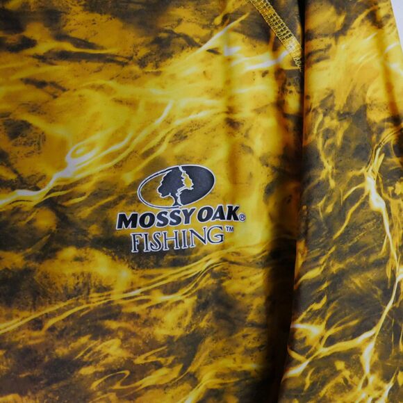Mossy Oak Mens 3XL 54-56 Insect Repellent Fishing Shirt Yellow Long Sleeve Camo - Picture 4 of 13